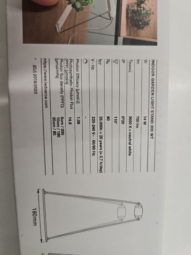 LEDVANCE Luz cultivo interior 750 lm