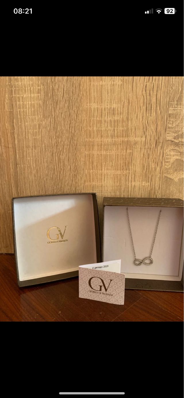 Collana Infinito Gioielli Valenza Argento