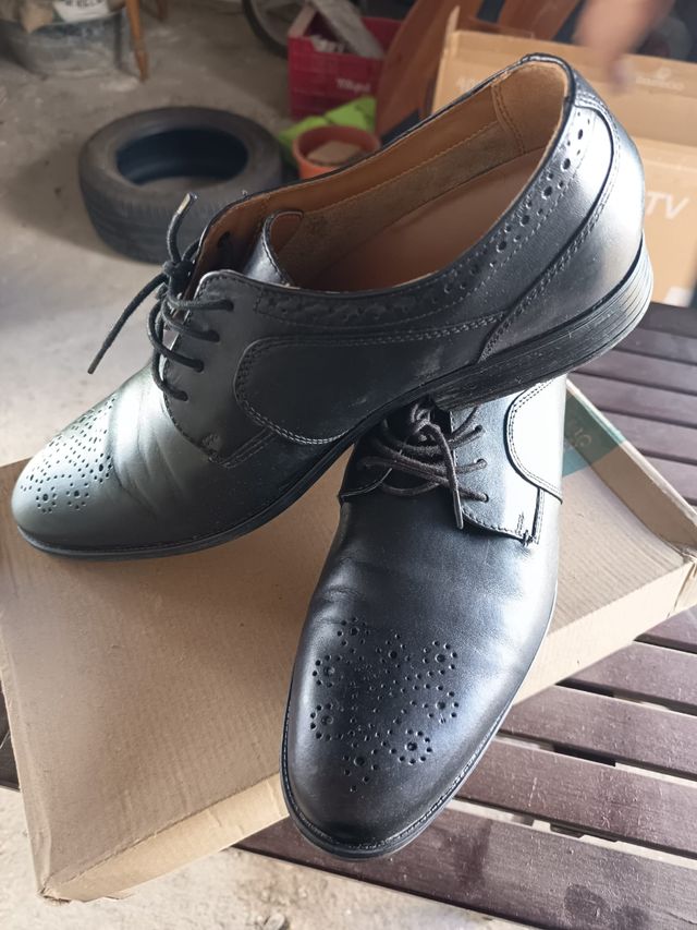 Zapatos Clarks Piel Negros Talla 46