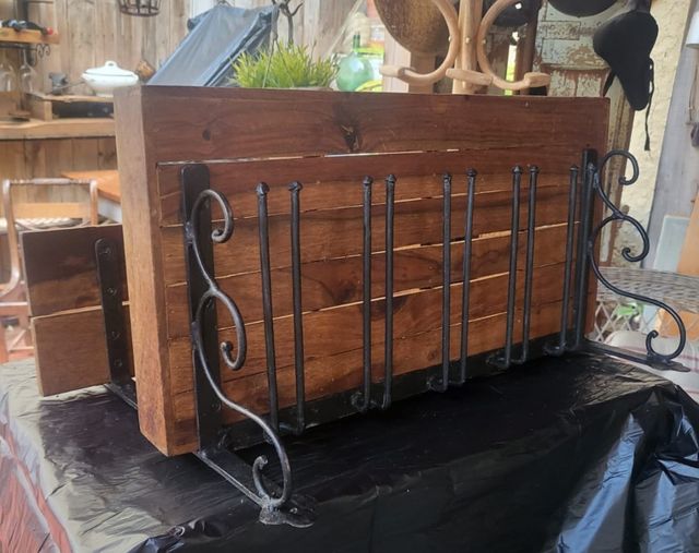 2 ESTANTES MADERA para Botellería y Cristalería