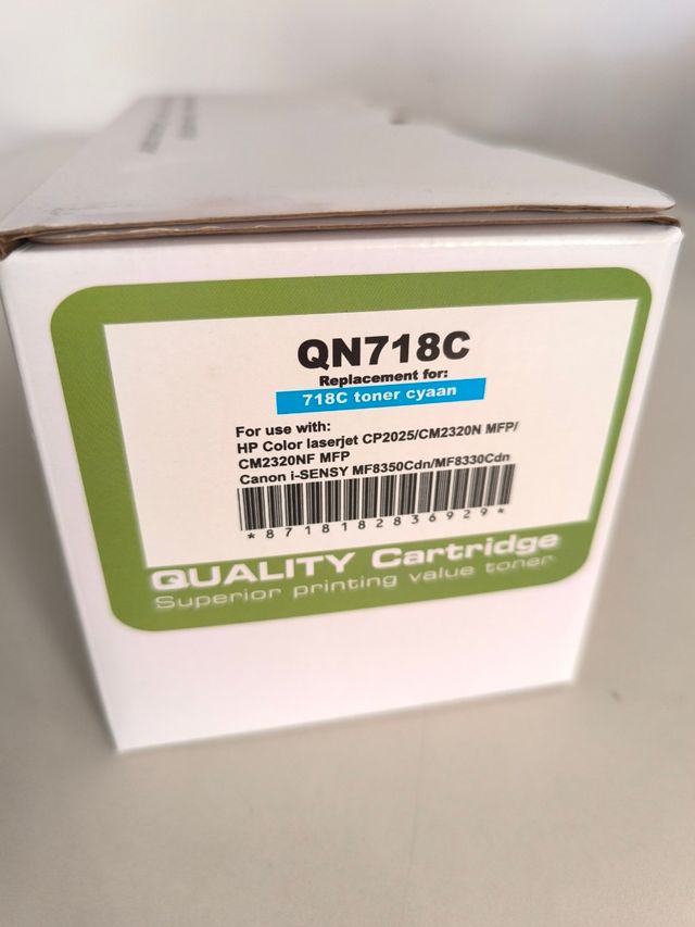 Tóner Cyan QN718C compatible HP y Canon