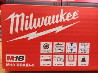 Milwaukee M18 BRAID-0 Atornillador impacto angular