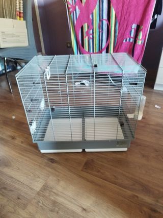 Jaula pajaros grande plata
