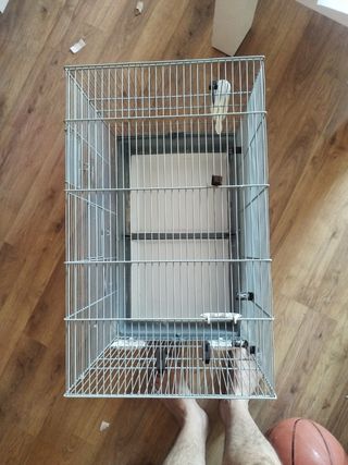 Jaula pajaros grande plata