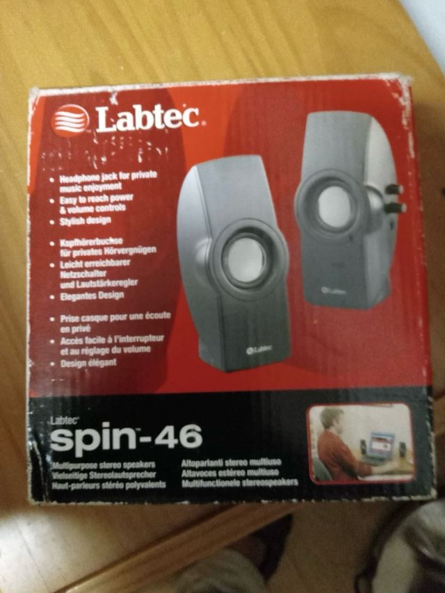 Altavoces Labtec Spin-46 - Gris Plata