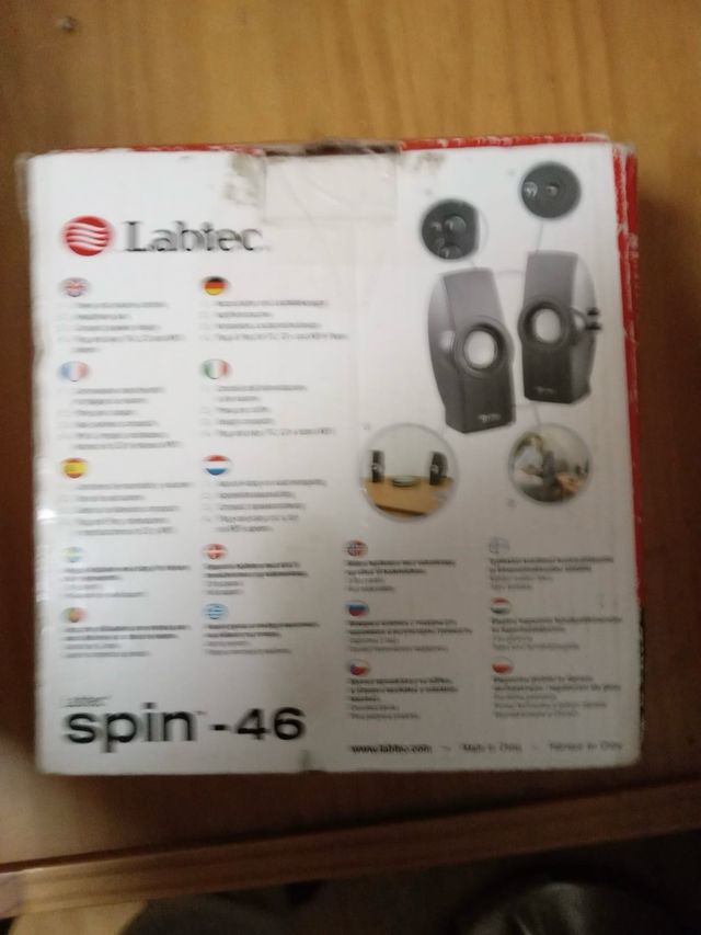 Altavoces Labtec Spin-46 - Gris Plata