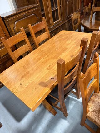 Mesa comedor madera maciza 4 sillas