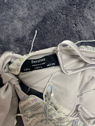 Top Bershka Fiesta - Plata Brillante