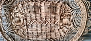 Cesta mimbre beige ovalada