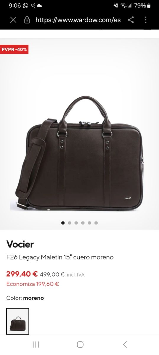 Maletín VOCIER Piel Negro