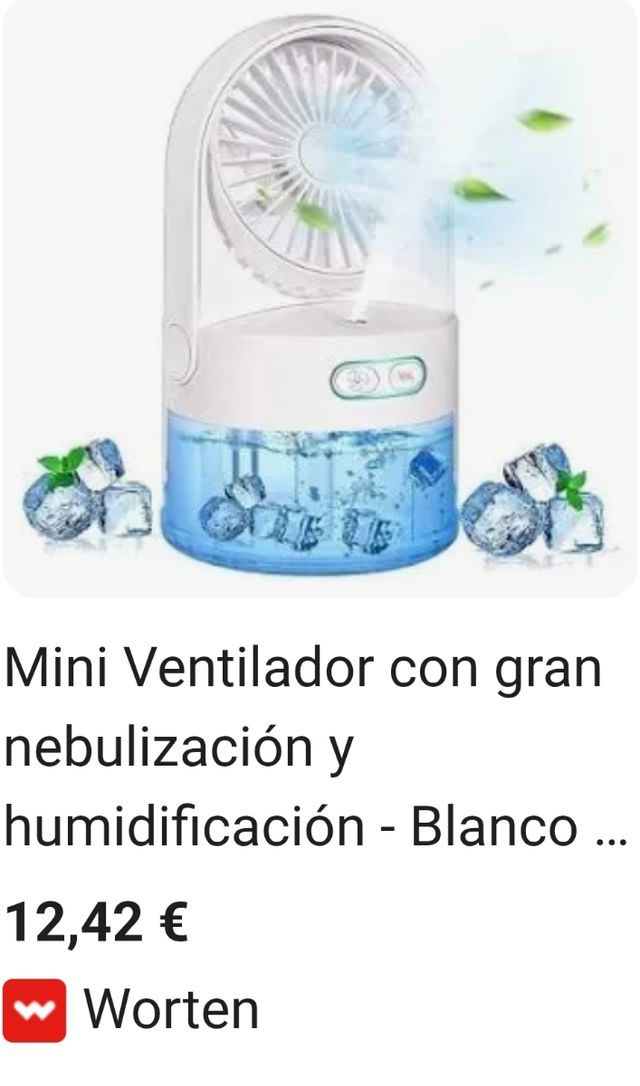 Ventilador-Humidificador Blanco