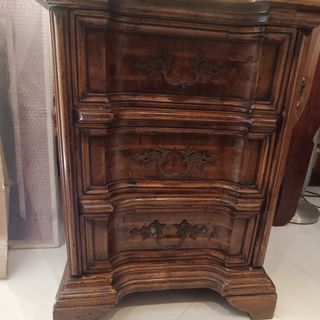 Mobiletto noce 3 cassetti