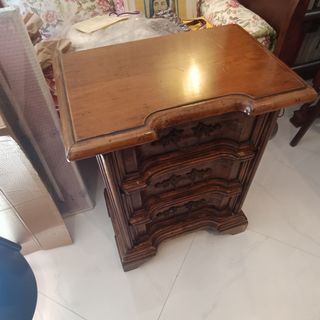 Mobiletto noce 3 cassetti