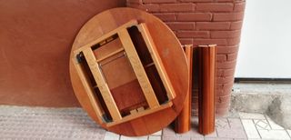 Mesa redonda + 4 sillas vintage