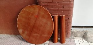 Mesa redonda + 4 sillas vintage