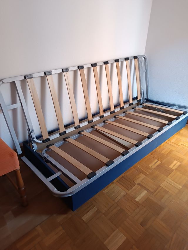 Sofá cama plegable - beige/morado