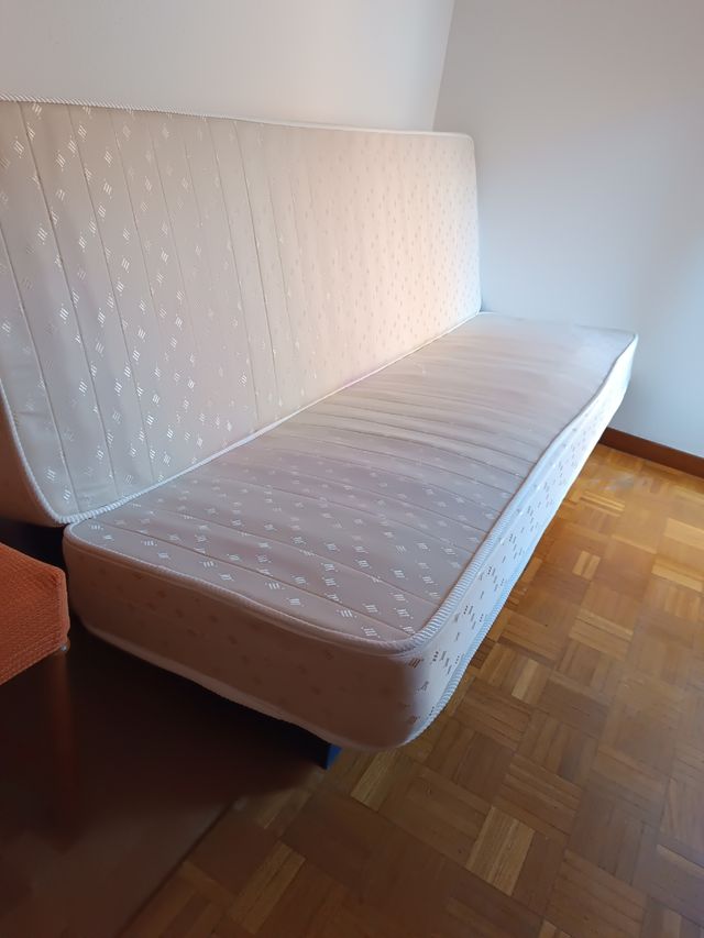 Sofá cama plegable - beige/morado