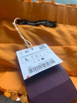 Minifalda Zara lentejuelas L