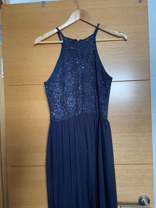 Vestido fiesta azul Corte Inglés