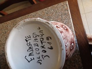 Pote Cerâmica Decorativo Marrom e Branco