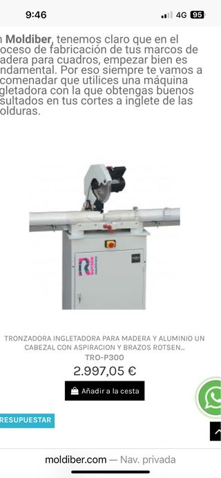 Sierra ingletadora y Grapadora neumaticos