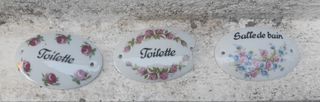 3 Placchette bagno vintage