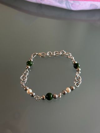 Braccialetto verde artigianale
