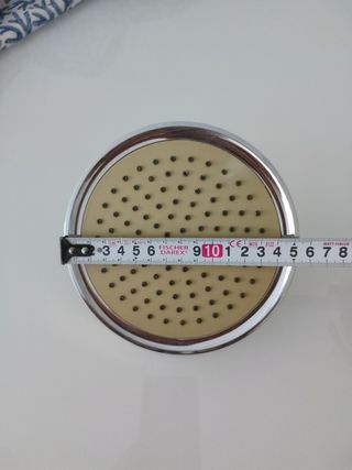 Alcachofa ducha 10cm beige/plata