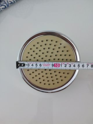 Alcachofa ducha 10cm beige/plata