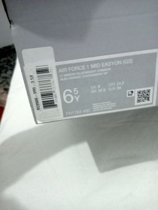 Nike Air Force 1 Mid Gris-Blanco