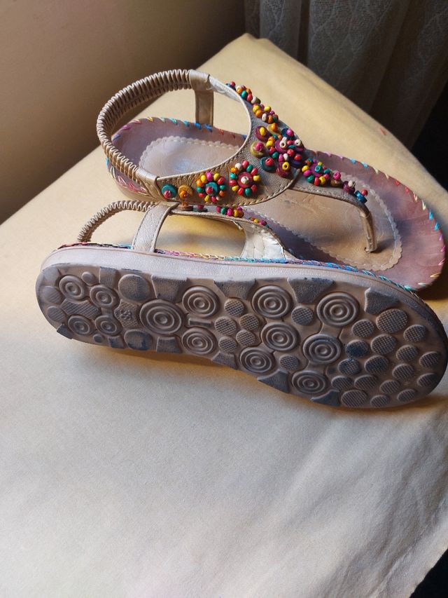Sandalias artesanales multicolor