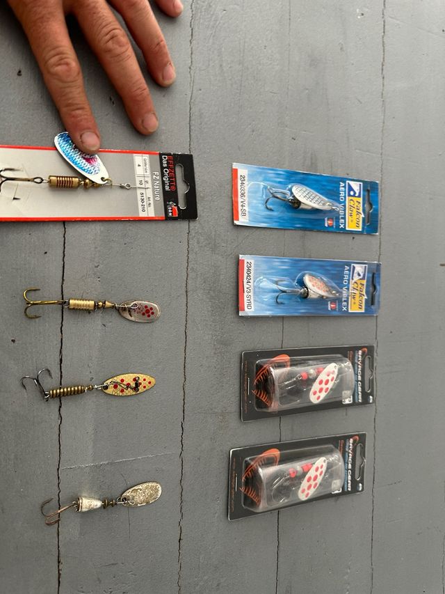 Cucharillas pesca trucha: 8 uds