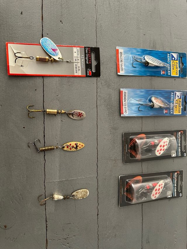 Cucharillas pesca trucha: 8 uds