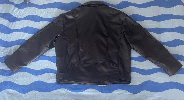 Cazadora biker negra piel NUEVA