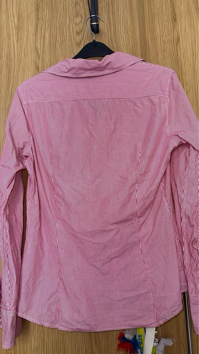 Camisa Benetton rayas rojas - Talla M