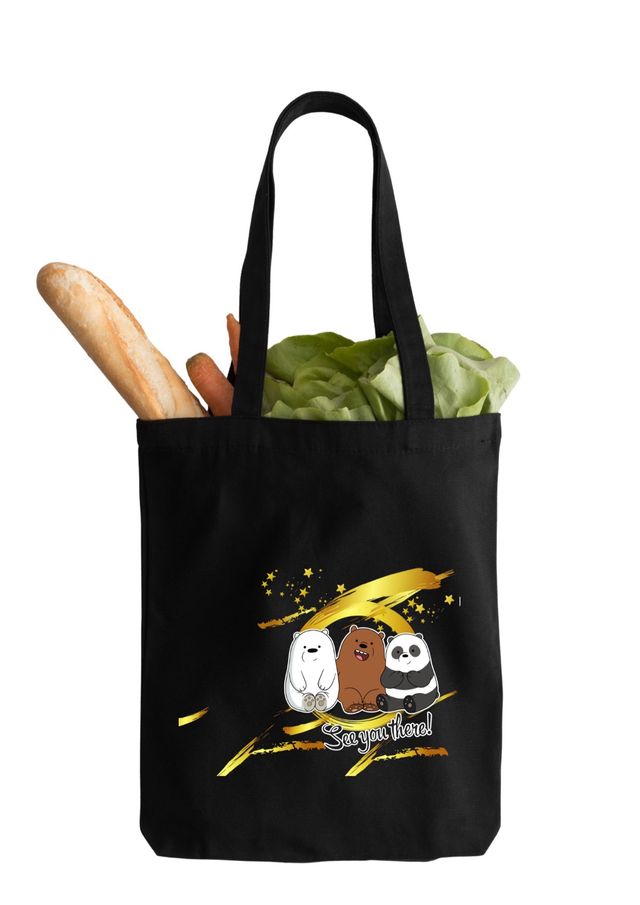 Bolsas Tela - TOTE BAG - Beige y Negra