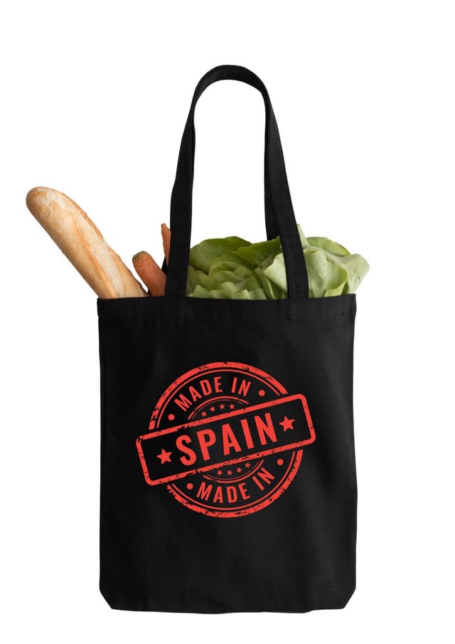 Bolsas Tela - TOTE BAG - Beige y Negra