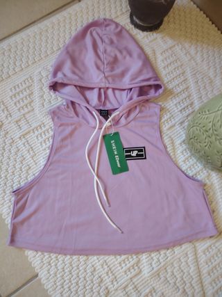 Smanicata con cappuccio lilla shein tg S