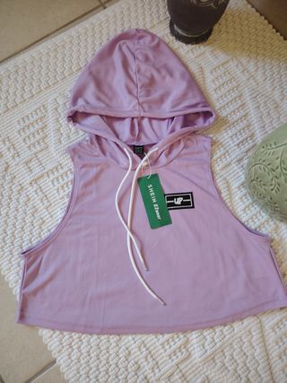 Smanicata con cappuccio lilla shein tg S