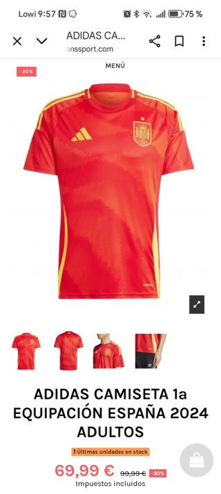 Camiseta Selección  de calidad 20€ Precio Final
