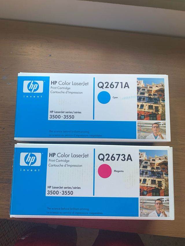 HP Q2671A Cyan Cartucho Impresión Q2673A Magenta