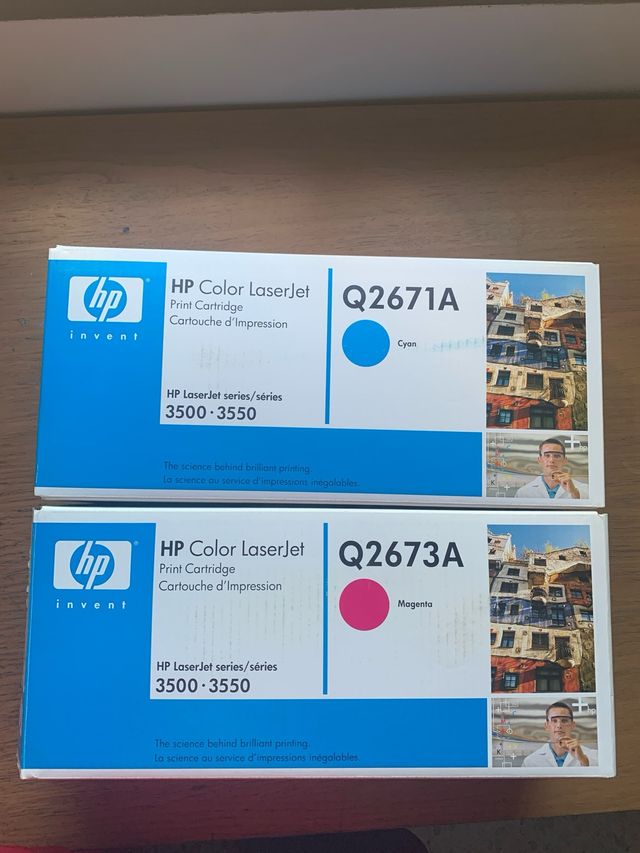 HP Q2671A Cyan Cartucho Impresión Q2673A Magenta