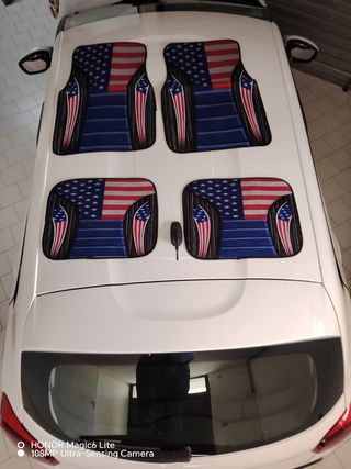 4 tappetini auto USA stile vintage