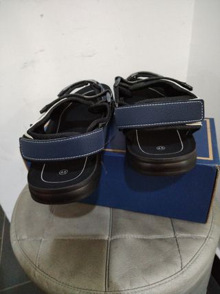 Sandali Uomo comodi n.45 - Beige/Blu