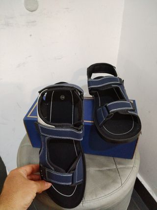 Sandali Uomo comodi n.45 - Beige/Blu