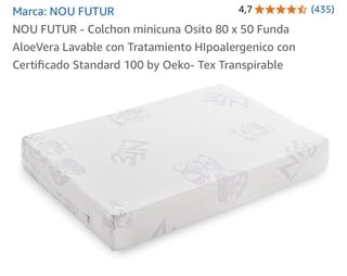 Colchon minicuna 80x50 cm