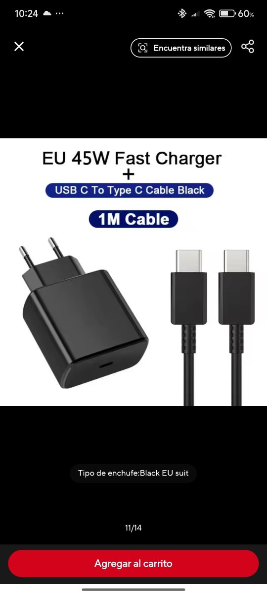 Cargador para Samsung 45W - USB C