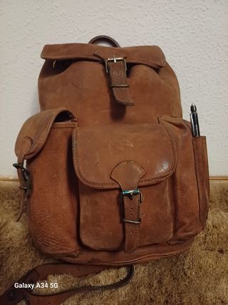 Mochila Cuero Marrón