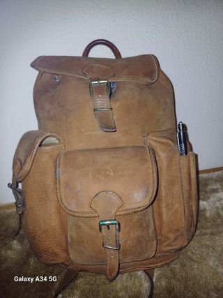 Mochila Cuero Marrón