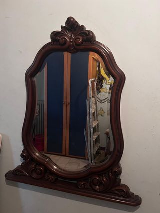 Specchio antico legno massello